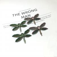 Zinc Alloy Brooches Dragonfly for woman & with rhinestone nickel lead & cadmium free Sold By PC