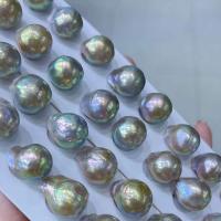 Barok ferskvandskulturperle Beads, Ferskvandsperle, forskellig størrelse for valg & ingen hul, flerfarvede, Solgt af PC