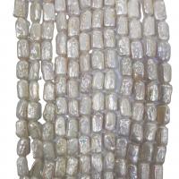 Perles nacres baroques de culture d'eau douce , perle d'eau douce cultivée, Naturel & DIY, blanc, 10x17mm, Vendu par 36-38 cm brin