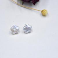 Cultured No Hole Freshwater Pearl Beads, Star, Natural & DIY, white, 10mm, Sold By Pair