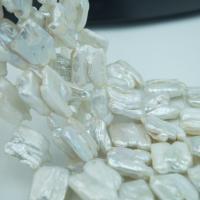 Barock odlad sötvattenspärla pärlor, Freshwater Pearl, Naturligt & DIY & inget hål, vit, 26x31mm, Säljs av PC