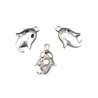 Zinc Alloy Pendants Ghost antique silver color plated vintage & DIY & hollow nickel lead & cadmium free Approx Sold By Bag