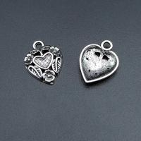 Tibetan Style Heart Pendants, antique silver color plated, vintage & DIY, nickel, lead & cadmium free, 18x14mm, Approx 100PCs/Bag, Sold By Bag