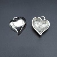Подвеска- сердце из цинкового сплава, цинковый сплав, Сердце, плакированный цветом под старое серебро, Винтаж & DIY & 3D-эффект, не содержит никель, свинец, 23x20mm, Приблизительно 100ПК/сумка, продается сумка