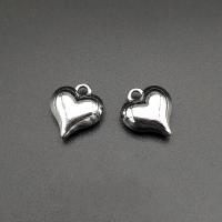 Tibetan Style Heart Pendants, antique silver color plated, vintage & DIY & 3D effect, nickel, lead & cadmium free, 16x14mm, Approx 100PCs/Bag, Sold By Bag