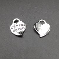 Tibetan Style Heart Pendants, antique silver color plated, vintage & DIY, nickel, lead & cadmium free, 16x13mm, Approx 100PCs/Bag, Sold By Bag