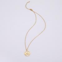 Stainless Steel Jewelry Necklace 304 Stainless Steel with 1.97inch extender chain plated fashion jewelry & for woman nickel lead & cadmium free 22*20mm Length Approx 17.72 Inch Sold By PC