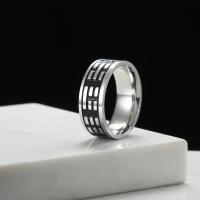 Stainless Steel Finger Ring 304 Stainless Steel polished fashion jewelry & for man original color nickel lead & cadmium free 8*2mm Sold By PC