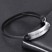 Couple Bracelet and Bangle, Titanium Steel, fashion jewelry & Unisex & different designs for choice, black, nickel, lead & cadmium free, 45*11mm, Length:Approx 11.02 Inch, Sold By PC