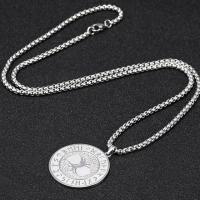 Stainless Steel Jewelry Necklace 304 Stainless Steel plated fashion jewelry & Unisex nickel lead & cadmium free 32*35mm Length Approx 23.23 Inch Sold By PC
