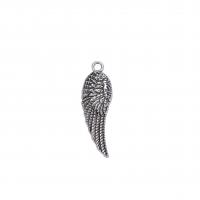 Wing Shaped Tibetan Style Pendants, antique silver color plated, DIY, nickel, lead & cadmium free, 36.5*11.3mm, Sold By PC