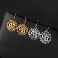 Zinc Alloy Drop Earrings plated fashion jewelry & for woman nickel lead & cadmium free 35.6*40mm Sold By Pair