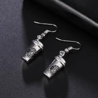 Tibetan Style Drop Earrings, antique silver color plated, fashion jewelry & for woman, nickel, lead & cadmium free, 10.5*21mm, Sold By Pair