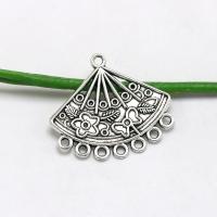 Tibetan Style Connector, antique silver color plated, fashion jewelry & DIY, nickel, lead & cadmium free, 28x24x1mm, Sold By PC