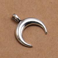 Zinc Alloy Moon Pendants antique silver color plated fashion jewelry & DIY nickel lead & cadmium free Sold By PC