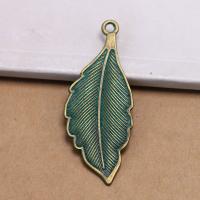 Tibetan Style Leaf Pendants, plated, fashion jewelry & DIY, nickel, lead & cadmium free, 56x22x1.60mm, Sold By PC