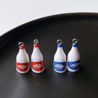 Resin Pendant, feeding bottle, cute & DIY, more colors for choice, nickel, lead & cadmium free, 25x10x9mm, Approx 100PCs/Bag, Sold By Bag
