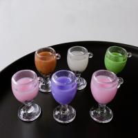 Resin Pendant, Cup, cute & DIY, more colors for choice, nickel, lead & cadmium free, 35x12mm, Approx 100PCs/Bag, Sold By Bag
