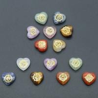 Fashion Decoration, Gemstone, Heart, durable, more colors for choice, 20x7mm, 7PCs/Set, Sold By Set