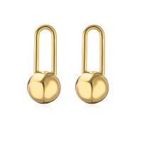Brass Stud Earring Round plated for woman & hollow Sold By Pair