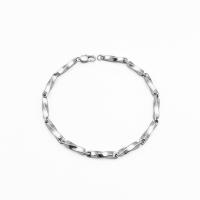 Titanium Steel Bracelet, seeds chain & different size for choice & for man, original color, 3.70mm, Sold By PC