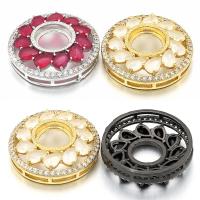 Brass Jewelry Connector, plated, DIY & with rhinestone, more colors for choice, 25x25mm, Hole:Approx 10mm, Sold By PC