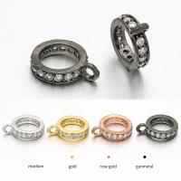 Brass Spacer Beads, Donut, plated, DIY & different size for choice & micro pave cubic zirconia & hollow, more colors for choice, Sold By PC