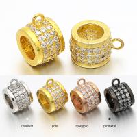 Brass Spacer Beads plated DIY & micro pave cubic zirconia Approx 5.5mm Sold By PC