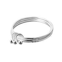 Brass Bracelet & Bangle, silver color plated, fashion jewelry & different size for choice & for woman, nickel, lead & cadmium free, Sold By PC