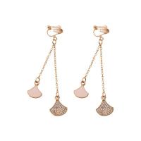 Zinc Alloy Stud Earring gold color plated fashion jewelry & for woman & with rhinestone nickel lead & cadmium free Sold By Pair
