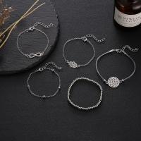 Zinc Alloy Jewelry Sets silver color plated 5 pieces & fashion jewelry & for woman nickel lead & cadmium free Sold By Set