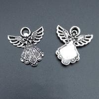 Character Zinc Alloy Pendants Angel antique silver color plated vintage & DIY nickel lead & cadmium free Approx Sold By Bag