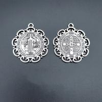 Tibetan Style Pendants, antique silver color plated, vintage & DIY, nickel, lead & cadmium free, 36x33mm, Approx 100PCs/Bag, Sold By Bag
