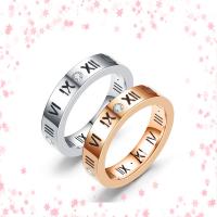Couple Finger Rings Titanium Steel Unisex & micro pave cubic zirconia Sold By PC