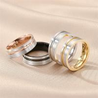 Пара кольца перста, титан, полированный, ювелирные изделия моды & Мужская & разный размер для выбора, Много цветов для выбора, 6x2mm, продается PC