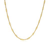 Edelstahl Schmuck Halskette, 304 Edelstahl, mit Verlängerungskettchen von 1.97inch, Modeschmuck & für Frau, goldfarben, 2mm, Länge ca. 15.75 ZollInch, verkauft von PC