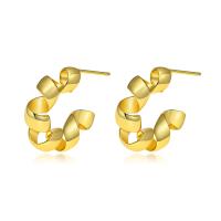 Brass Stud Earring gold color plated fashion jewelry & for woman golden nickel lead & cadmium free Sold By PC