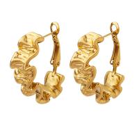 Titanium Steel  Earring irregular Vacuum Ion Plating for woman Sold By Pair