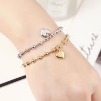 Stainless Steel Jewelry Bracelet 304 Stainless Steel Heart plated fashion jewelry 4mm Length Approx 17 cm Sold By PC