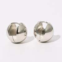 Brass Leverback Earring Round plated fashion jewelry nickel lead & cadmium free 16mm Sold By Pair