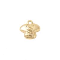 Brass Jewelry Pendants Garment gold color plated DIY & with letter pattern Sold By PC