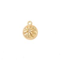 Brass Jewelry Pendants Round gold color plated DIY Sold By PC