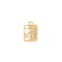 Bijoux pendentifs en laiton, Placage de couleur d'or, DIY & avec le motif de lettre, 15x9mm, Vendu par PC