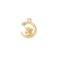 Cubic Zirconia Micro Pave Brass Pendant, Rabbit, gold color plated, DIY & micro pave cubic zirconia, 12x9mm, Sold By PC