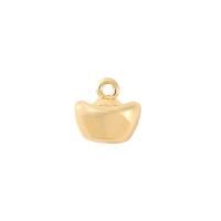 Brass Jewelry Pendants Ingot gold color plated DIY Sold By PC