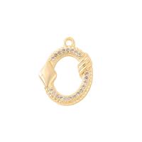Cubic Zirconia Micro Pave Brass Pendant, Poker, gold color plated, DIY & different styles for choice & micro pave cubic zirconia & hollow, Sold By PC