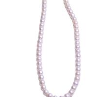 Naturalne perły słodkowodne perełki luźne, Perła naturalna słodkowodna, DIY, biały, bez zawartości niklu, ołowiu i kadmu, 6..5-7.5mm, długość około 38.5 cm, sprzedane przez PC