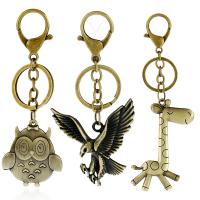 سبائك الزنك مفتاح المشبك, مع حديد, مطلي, مجوهرات الموضة & للجنسين & أنماط مختلفة للاختيار, ذهبي, تباع بواسطة PC