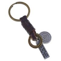 Zinklegierung Schlüssel Verschluss, mit Kuhhaut, handgemacht, Modeschmuck & unisex, keine, 95x30mm, verkauft von PC