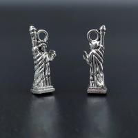 Character Zinc Alloy Pendants Lady Liberty antique silver color plated vintage & DIY nickel lead & cadmium free Approx Sold By Bag